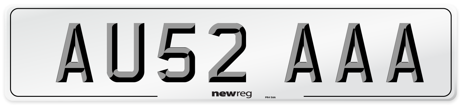 AU52 AAA Number Plate from New Reg